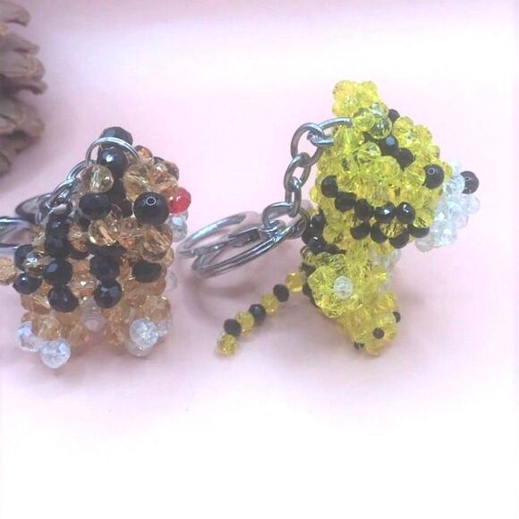 Crystal Beaded Tiger Keychain/Purse Charm - NWOT - Picture 1 of 8